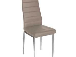 Καρέκλα Aliana Χρωμίου Καπουτσίνο 11-1560 42Χ50Χ95cm Σετ 6τμχ